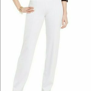 Peter Nygard slim straight white dress pants